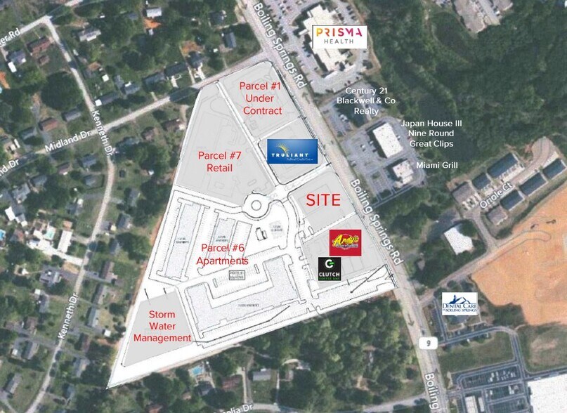2221 Boiling Springs Rd, Boiling Springs, SC à louer - Aérien – Image 3 sur 4