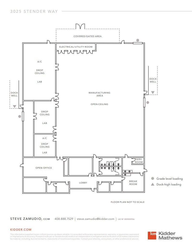 3025 Stender Way, Santa Clara, CA à louer Plan d’étage– Image 1 sur 7