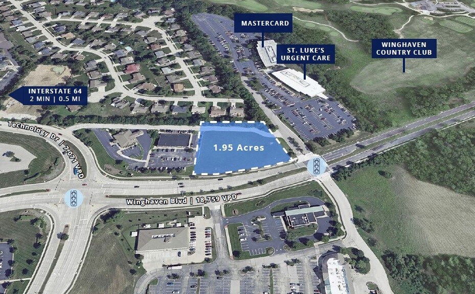 3019-3037 Winghaven Blvd, O'Fallon, MO à louer - Aérien – Image 2 sur 4