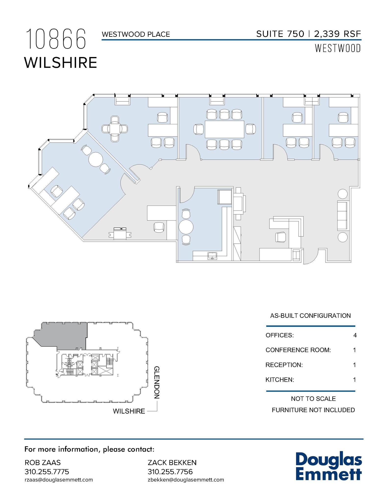 10866 Wilshire Blvd, Los Angeles, CA à louer Plan d’étage– Image 1 sur 1