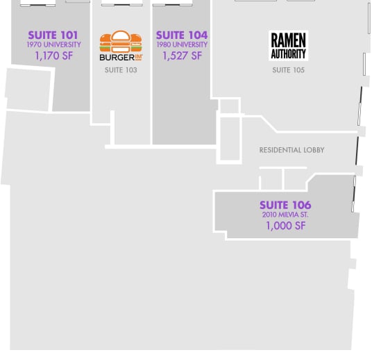2010 Milvia St, Berkeley, CA à louer Plan d’étage– Image 1 sur 1