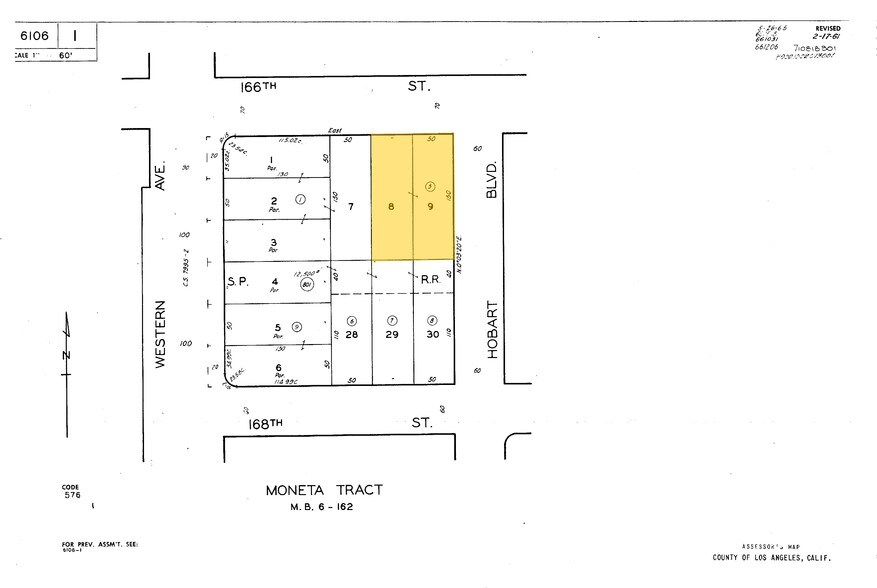 1744 W 166th St, Gardena, CA à louer - Plan cadastral – Image 2 sur 13