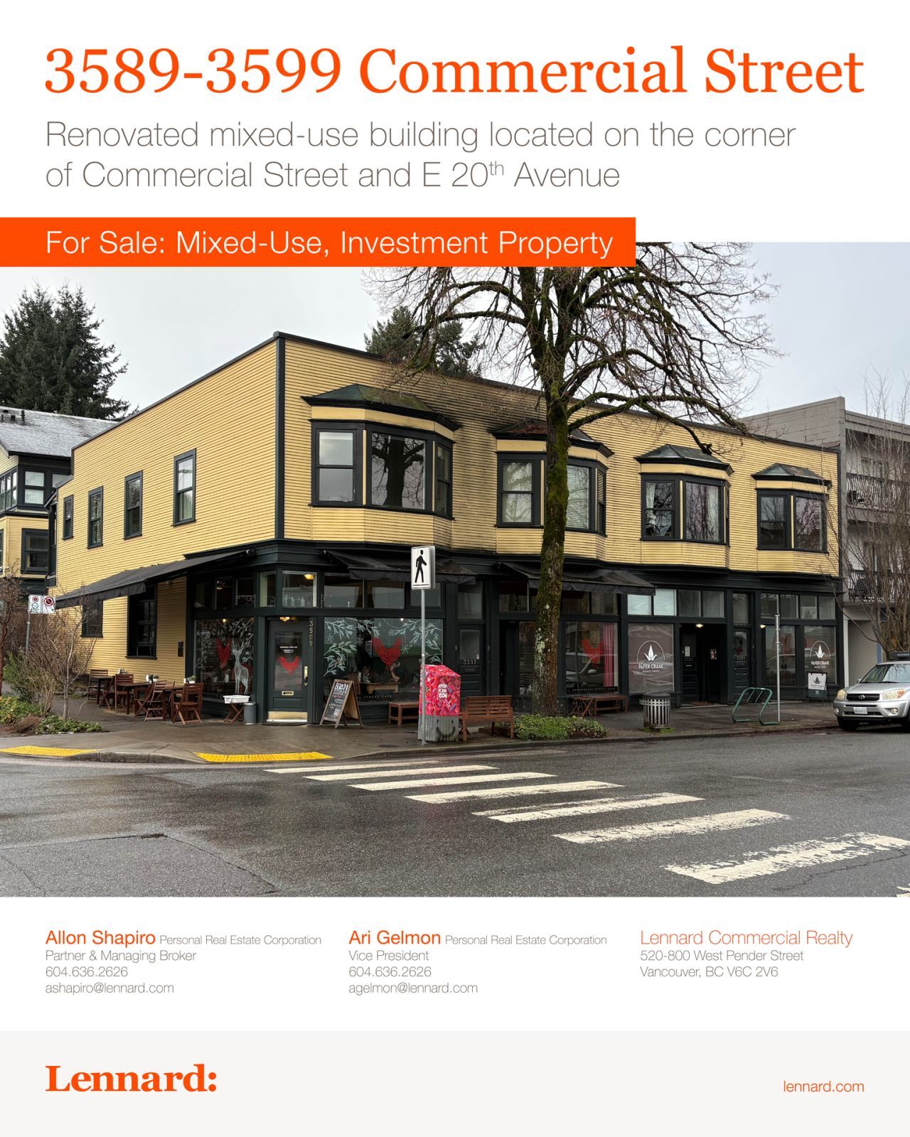 3589 Commercial St, Vancouver, BC à vendre Photo de l’immeuble– Image 1 sur 2