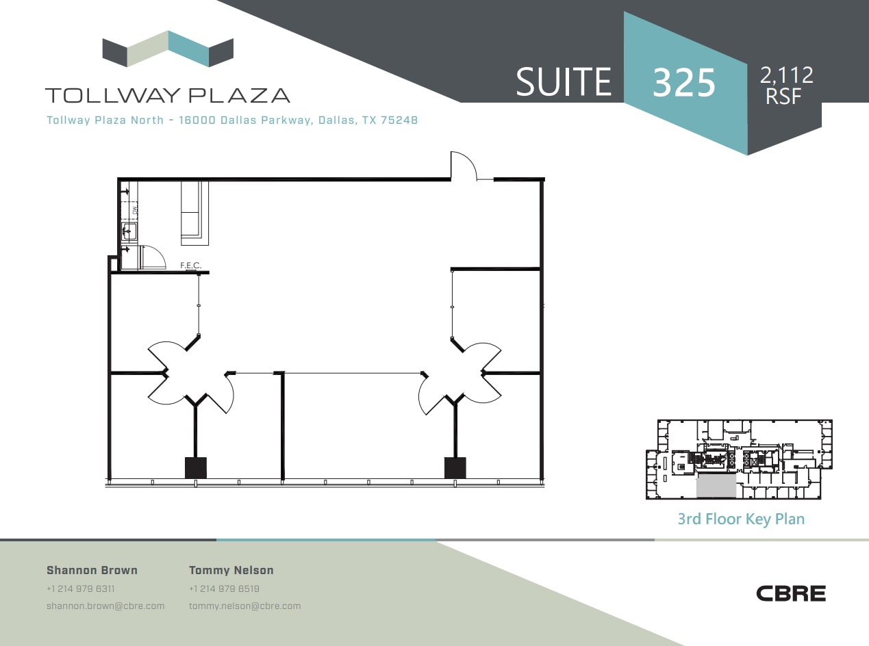 16000 N Dallas Pky, Dallas, TX à louer Plan d’étage– Image 1 sur 1