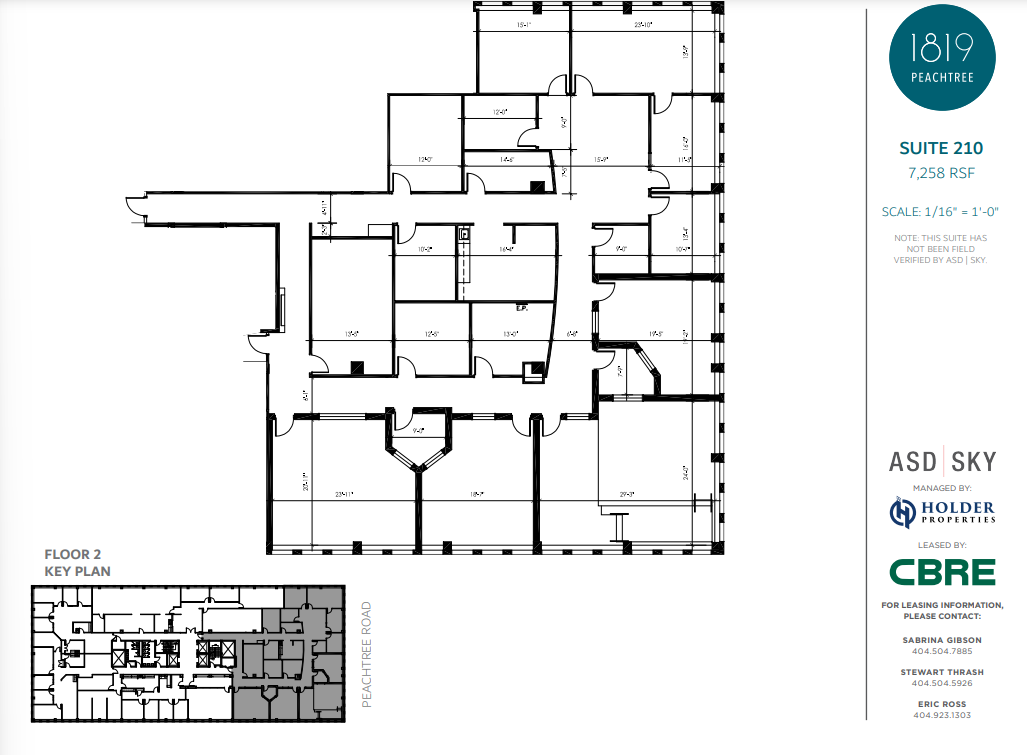 1819 Peachtree Rd NE, Atlanta, GA à louer Plan d’étage– Image 1 sur 1