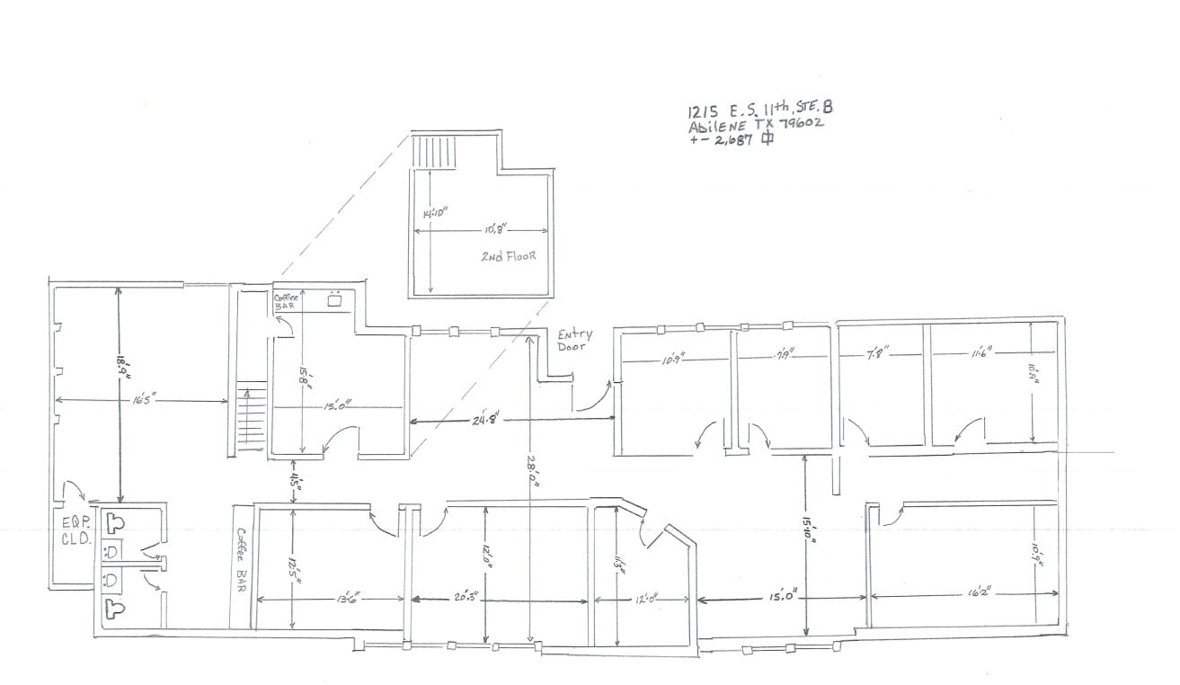 1215-1219 E South 11th St, Abilene, TX à louer Plan d’étage– Image 1 sur 1