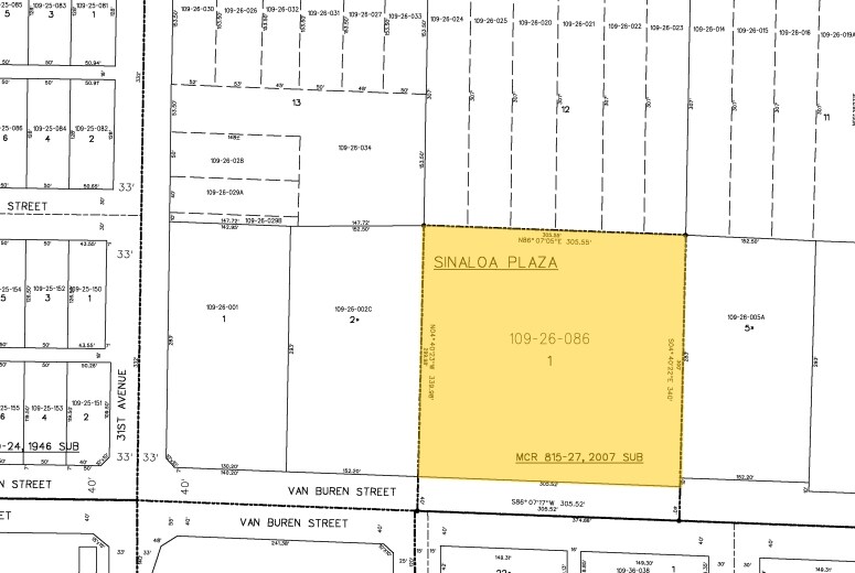 3020-3024 W Van Buren St, Phoenix, AZ à louer - Plan cadastral – Image 2 sur 13