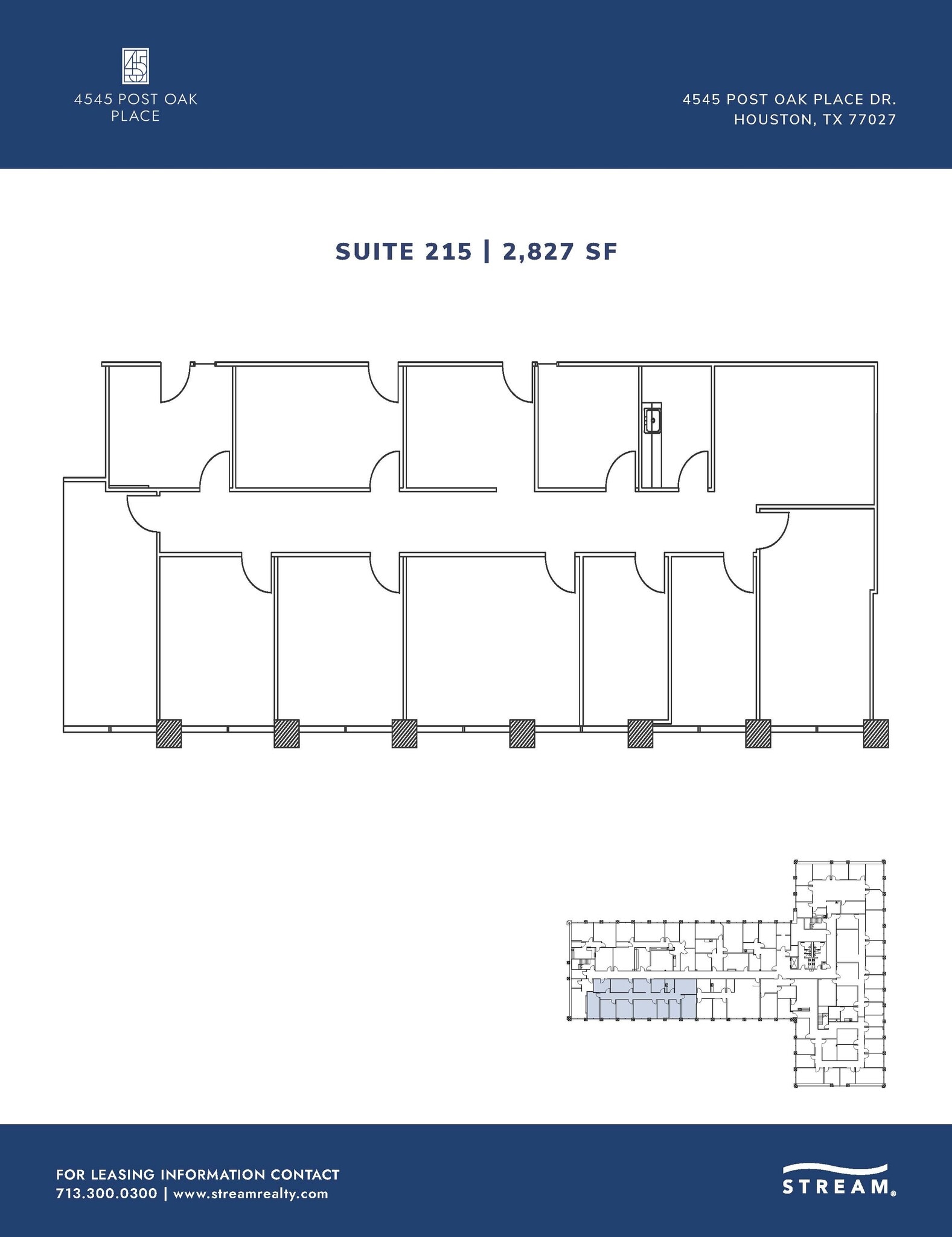 4545 Post Oak Pl, Houston, TX à louer Plan d’étage– Image 1 sur 1