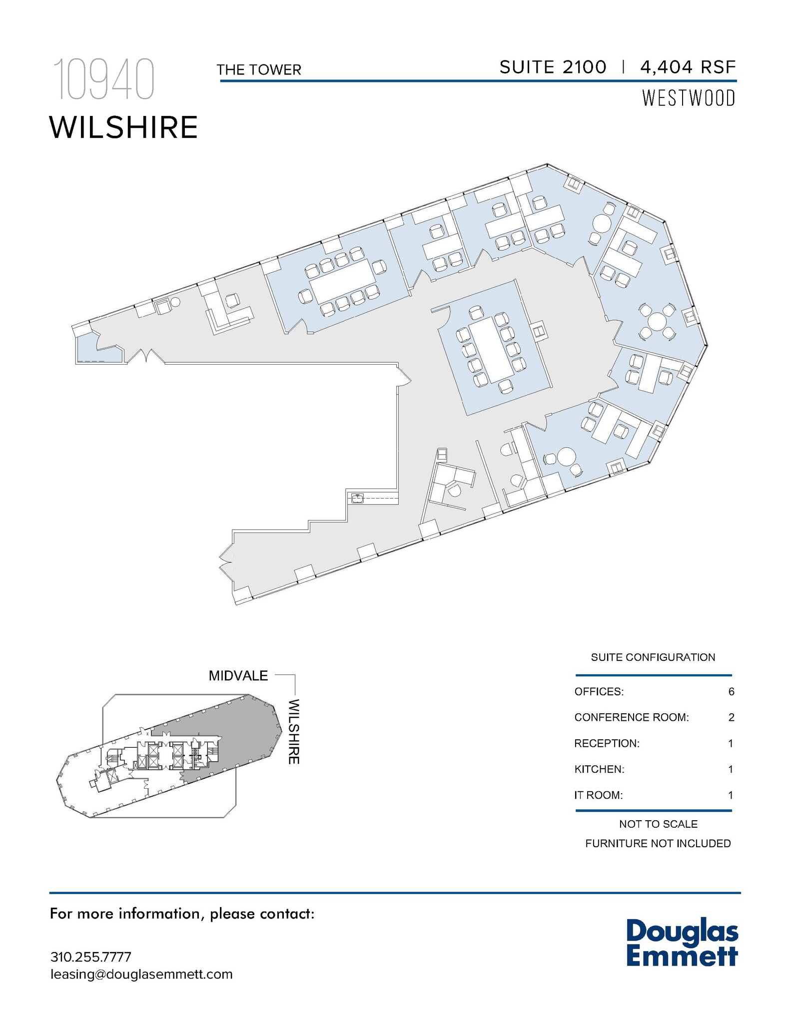 10940 Wilshire Blvd, Los Angeles, CA à louer Plan d’étage– Image 1 sur 1