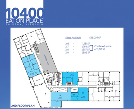 10400 Eaton Pl, Fairfax, VA à louer Plan d’étage– Image 1 sur 1
