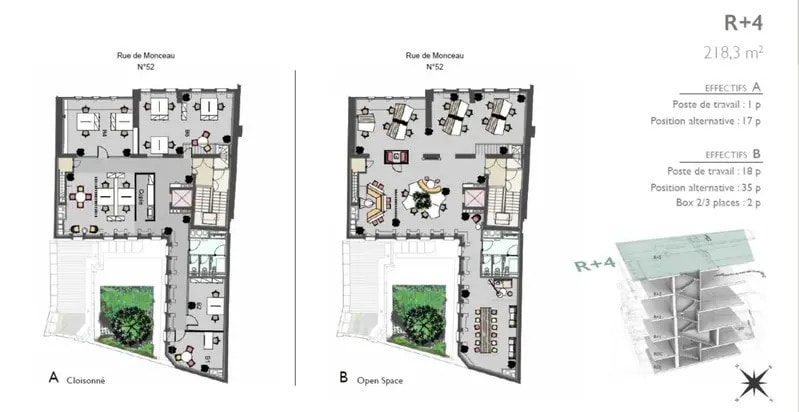 52 Rue De Monceau, Paris à louer Plan d’étage– Image 1 sur 7