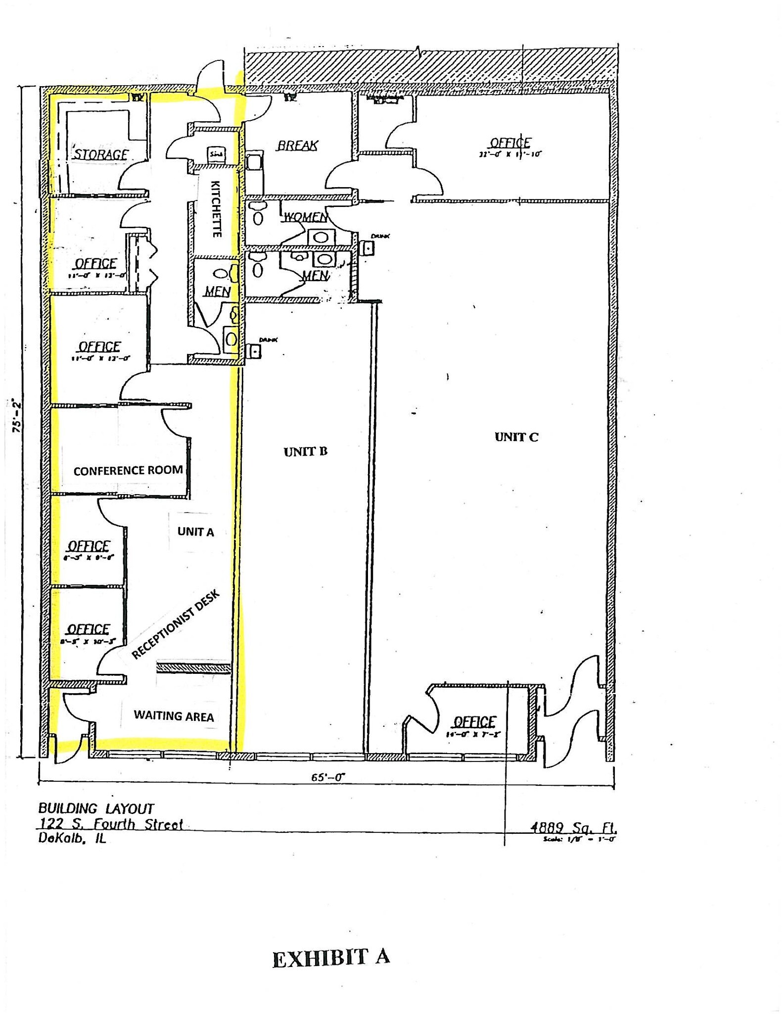 126 S 4th St, Dekalb, IL à louer Plan d’étage– Image 1 sur 1
