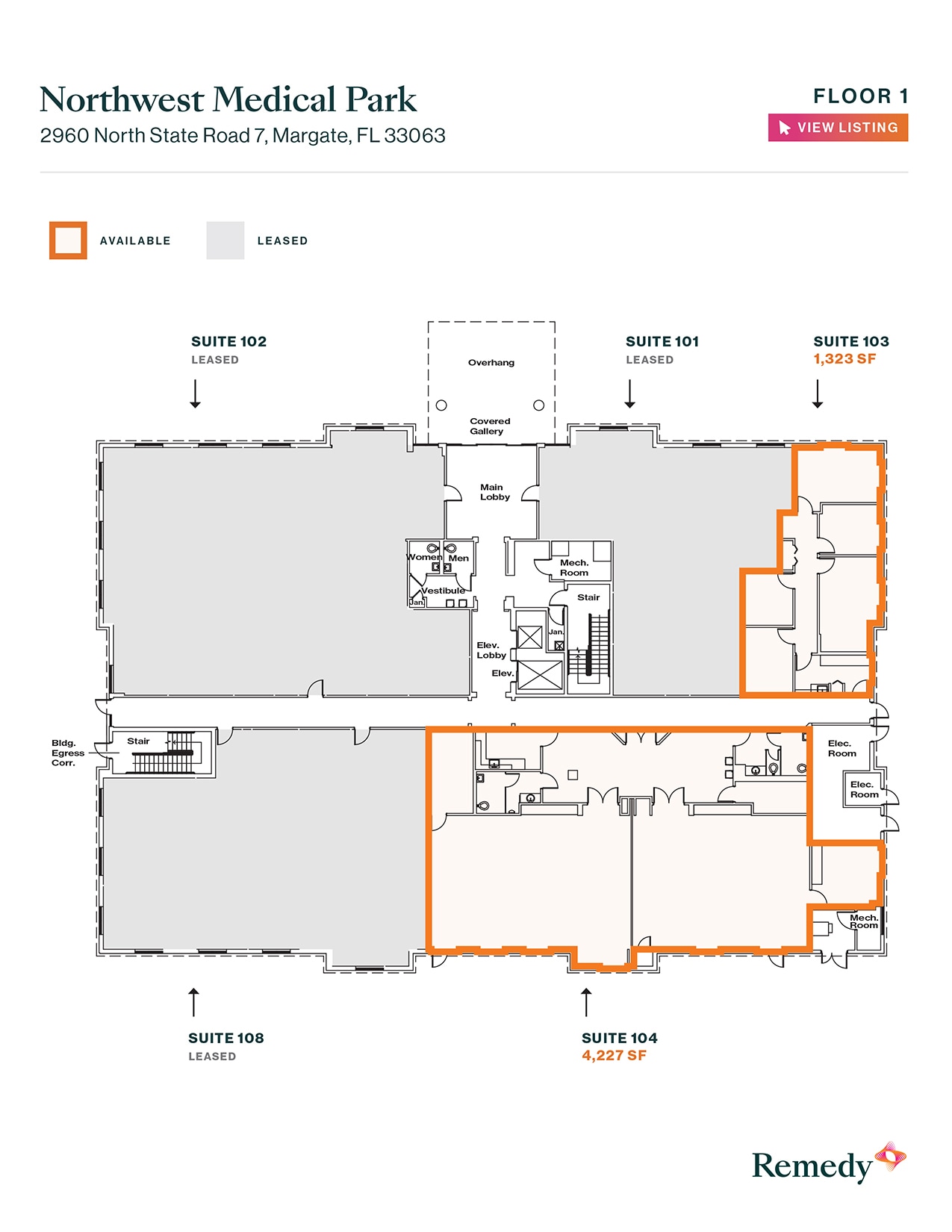 2960 N State Road 7, Margate, FL à louer Plan d’étage– Image 1 sur 1