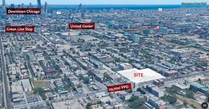 2333 W Madison St, Chicago, IL - VUE AÉRIENNE  vue de carte