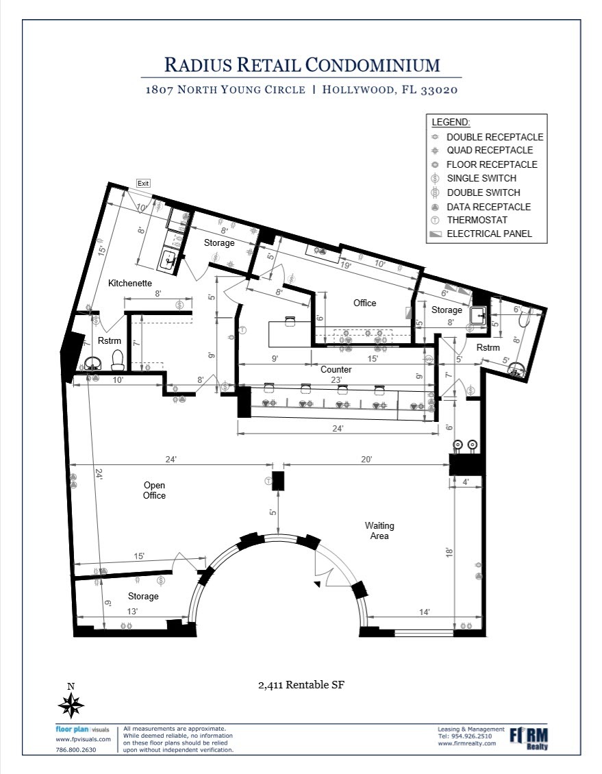 1830 Radius Dr, Hollywood, FL à louer Plan d’étage– Image 1 sur 1