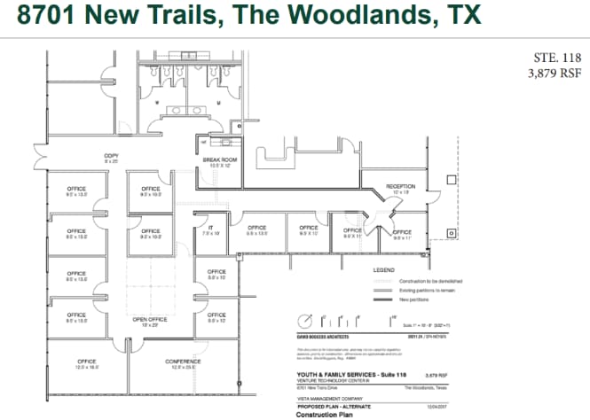 8701 New Trails Dr, The Woodlands, TX à louer Plan d’étage– Image 1 sur 1