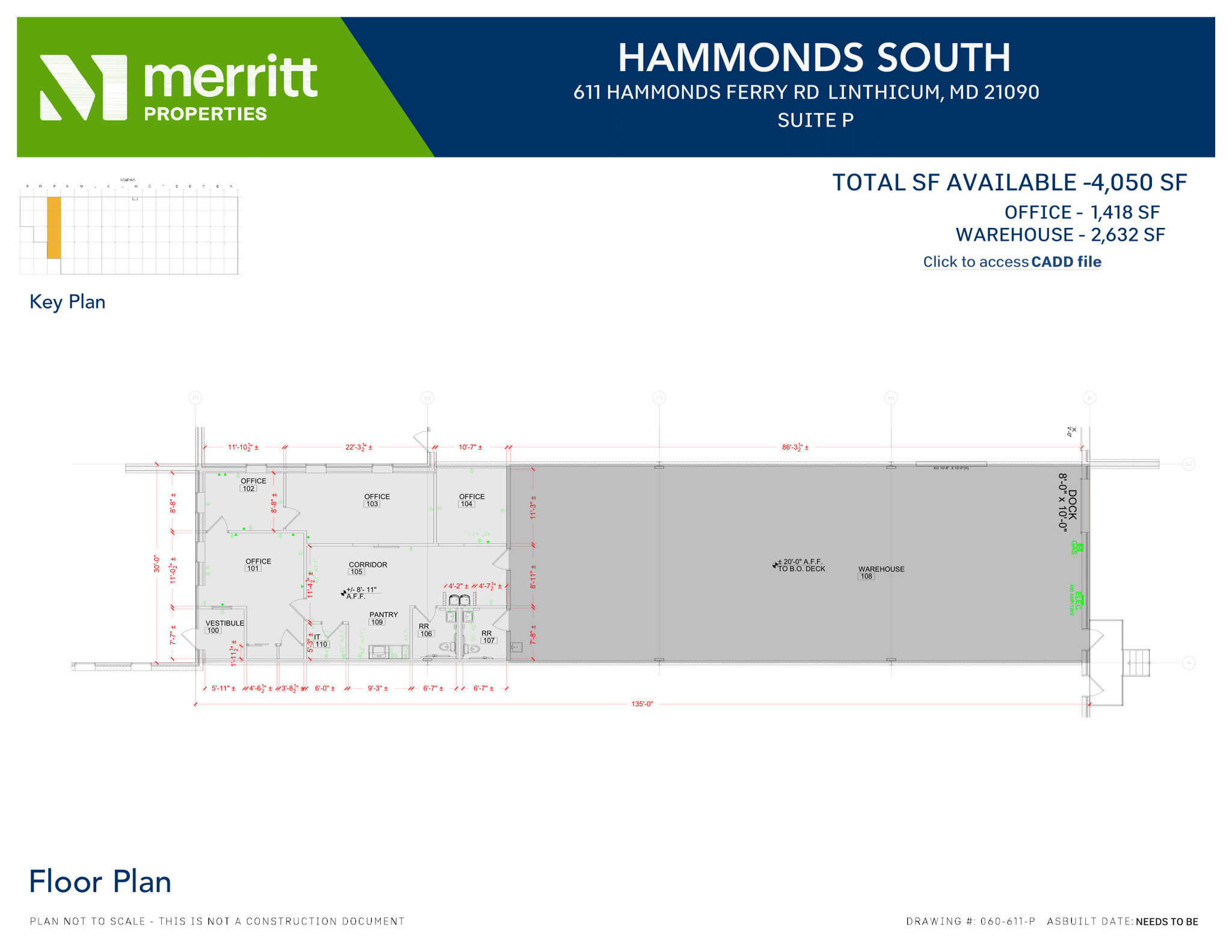 611 Hammonds Ferry Rd, Linthicum, MD à louer Plan d’étage– Image 1 sur 1