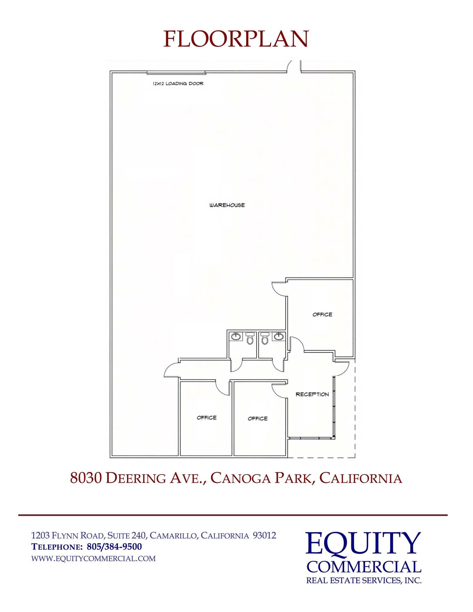 8030-8040 Deering Ave, Canoga Park, CA à louer Plan de site– Image 1 sur 2