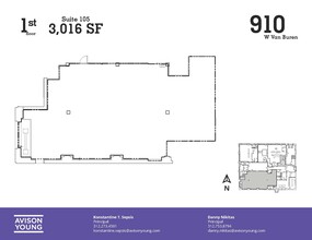 910 W Van Buren St, Chicago, IL à louer Plan d’étage– Image 1 sur 1