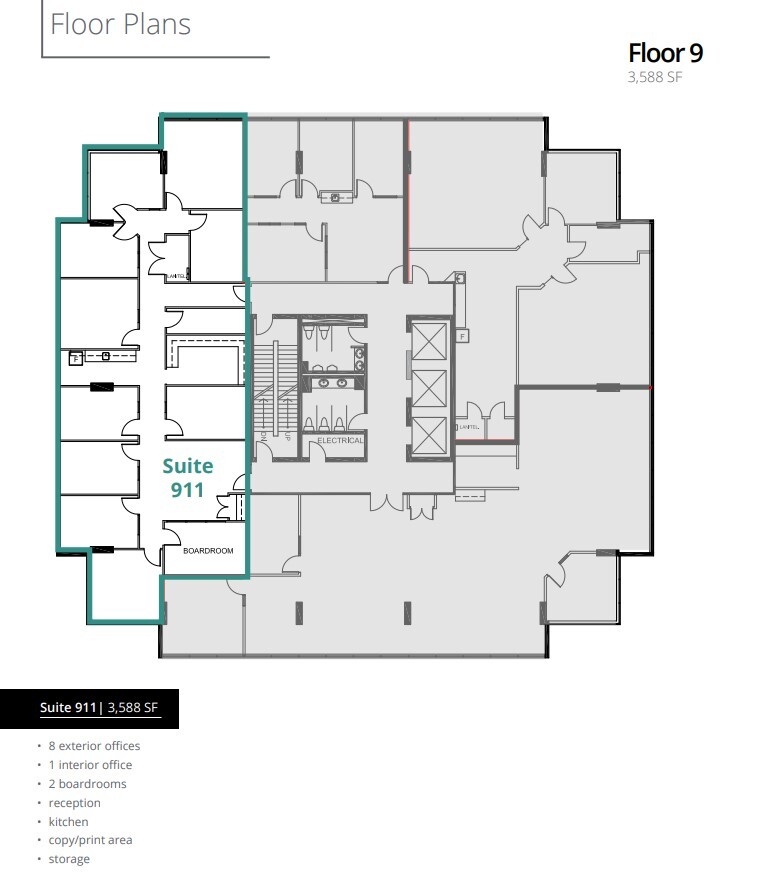 910 7th Ave SW, Calgary, AB à louer Plan d’étage– Image 1 sur 1