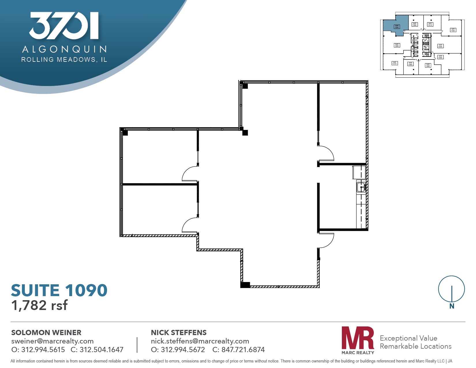 3701 Algonquin Rd, Rolling Meadows, IL à louer Plan d’étage– Image 1 sur 1