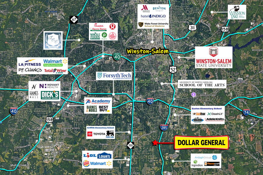 S Main St, Winston-Salem, NC à vendre - Aérien – Image 2 sur 3