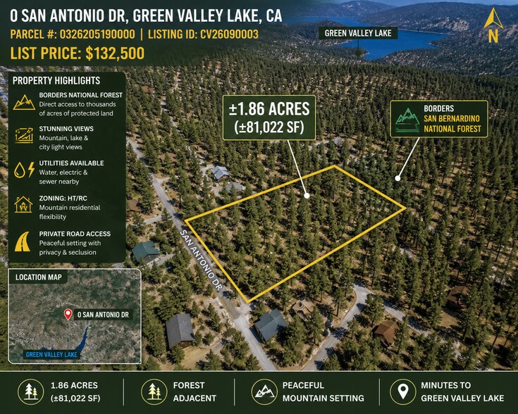 0 San Antonio, Green Valley Lake, CA à vendre - Photo de l’immeuble – Image 2 sur 19