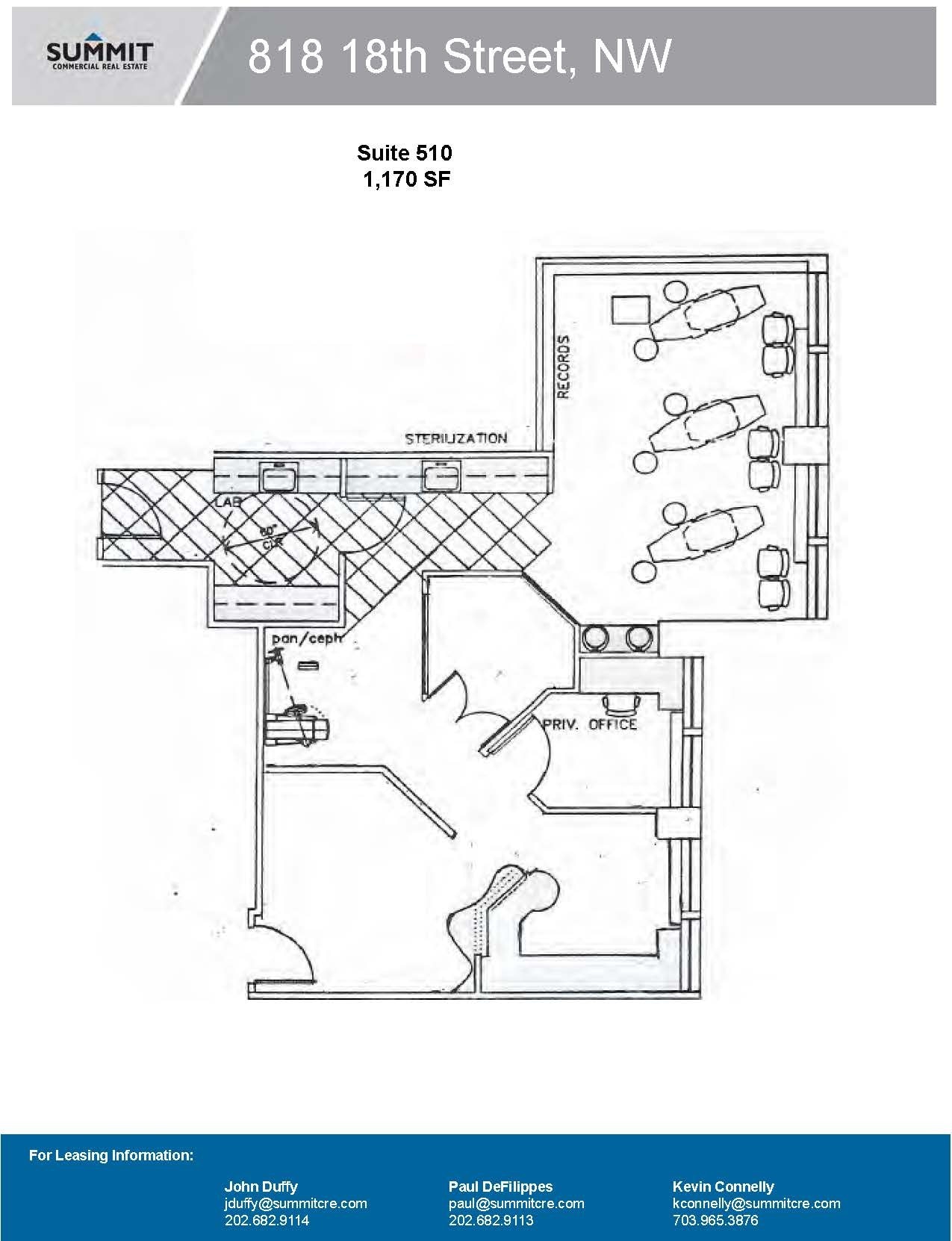 818 18th St NW, Washington, DC à louer Plan d’étage– Image 1 sur 1