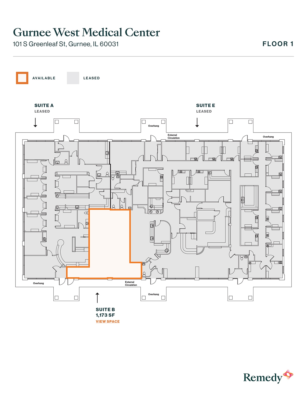 3 S Greenleaf Ave, Gurnee, IL à louer Plan d’étage– Image 1 sur 1