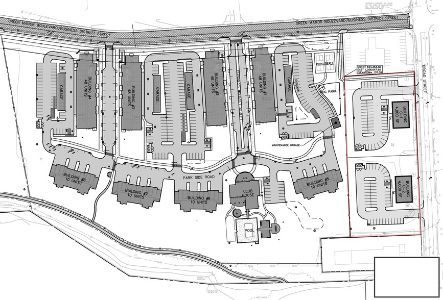 330 Broad St, Manchester, CT à louer - Plan de site – Image 1 sur 2