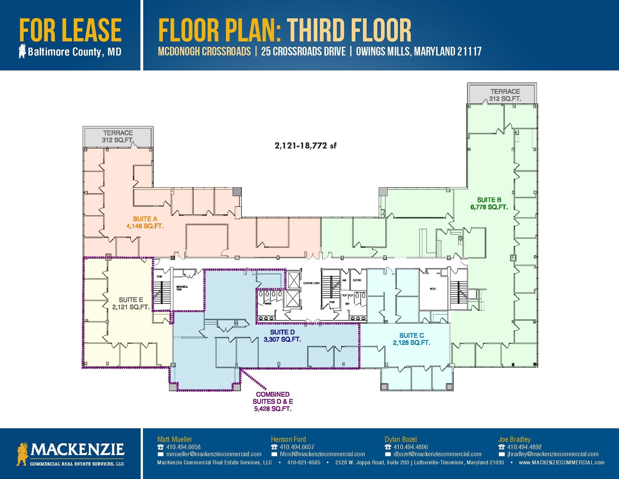 25 Crossroads Dr, Owings Mills, MD à louer Plan d’étage– Image 1 sur 1
