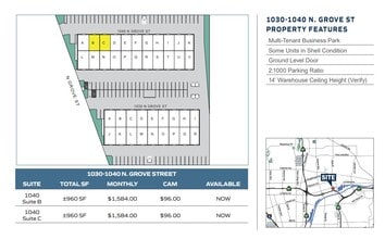 1040 N Grove St, Anaheim, CA à louer Plan d’étage– Image 1 sur 1