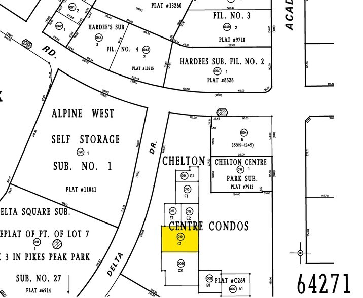 1990 S Academy Blvd, Colorado Springs, CO à vendre - Plan cadastral – Image 3 sur 4