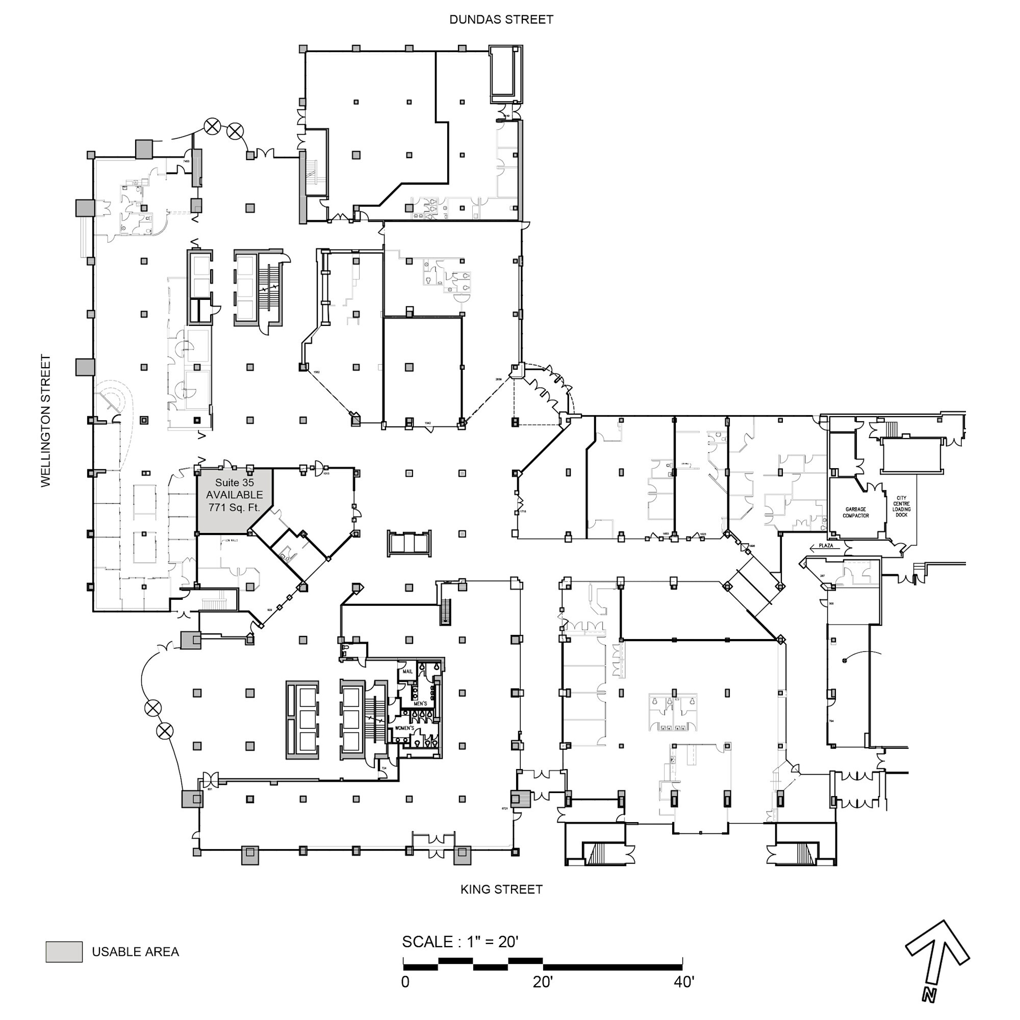 380 Wellington St, London, ON à louer Plan d’étage– Image 1 sur 1