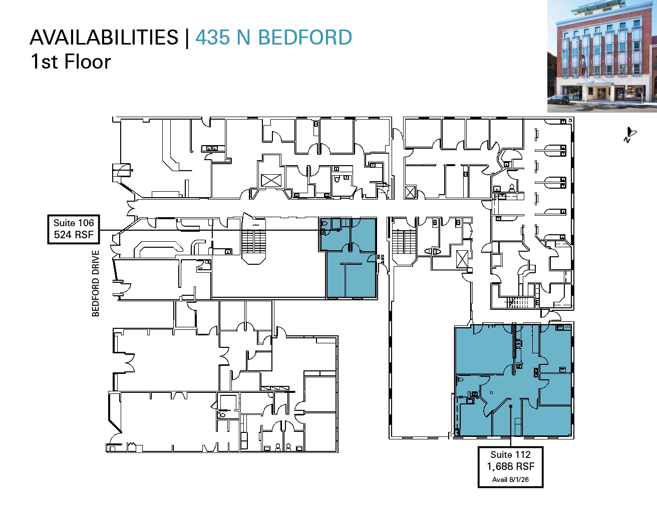 435-437 N Bedford Dr, Beverly Hills, CA à louer Plan d’étage– Image 1 sur 1