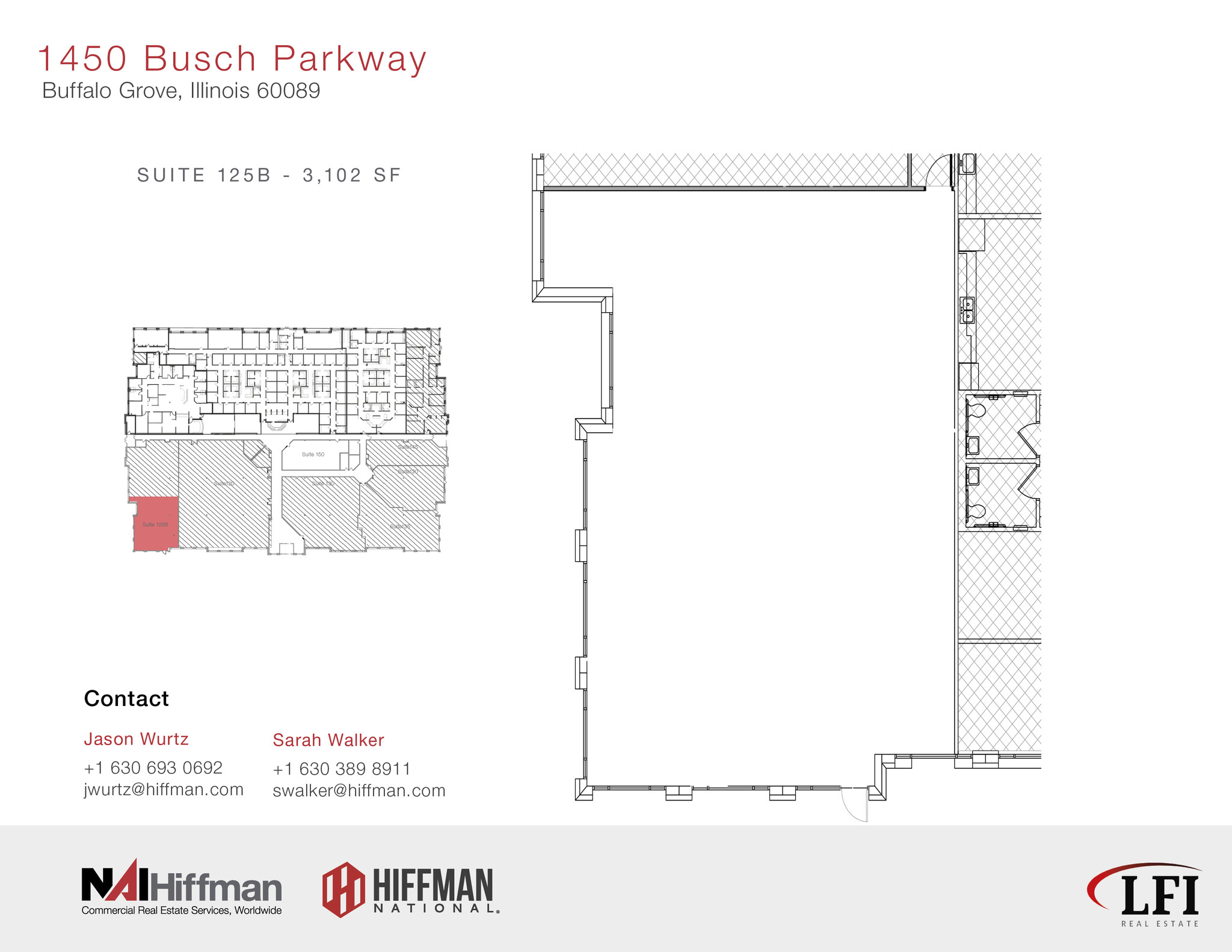 1450 Busch Pky, Buffalo Grove, IL à louer Plan d’étage– Image 1 sur 2