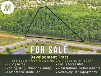 Plus de détails pour 859 Scott Nixon Memorial Dr, Augusta, GA - Terrain à vendre