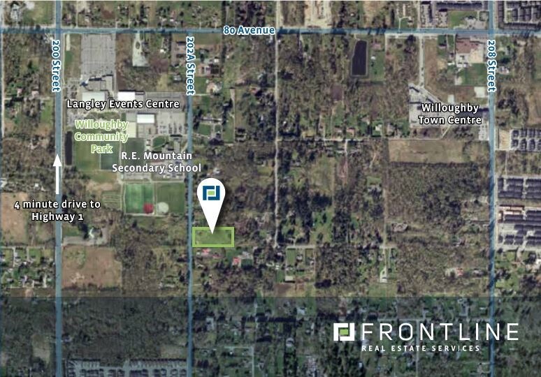 7628 202A St, Langley, BC à vendre - Aérien – Image 2 sur 2