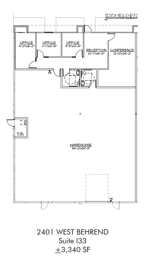 2401 W Behrend Dr, Phoenix, AZ à louer Plan d’étage– Image 1 sur 1