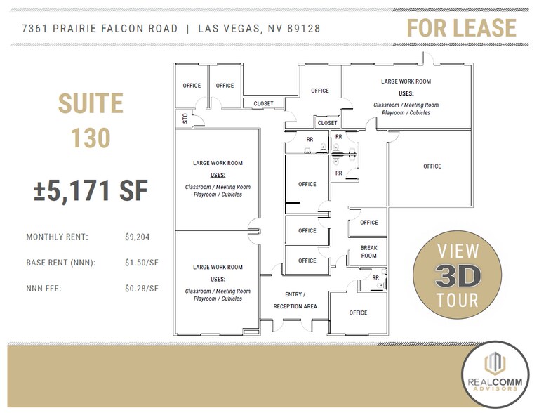 7361 Prairie Falcon Rd, Las Vegas, NV à louer - Plan d’étage – Image 3 sur 6