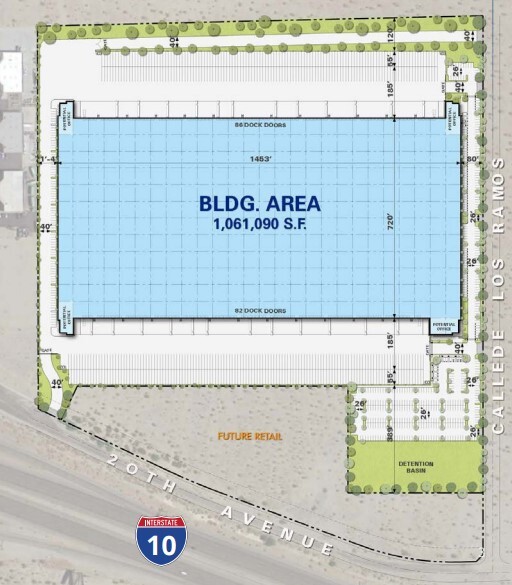 20th Ave & 1-10 Fwy, Desert Hot Springs, CA à louer - Plan de site – Image 2 sur 6