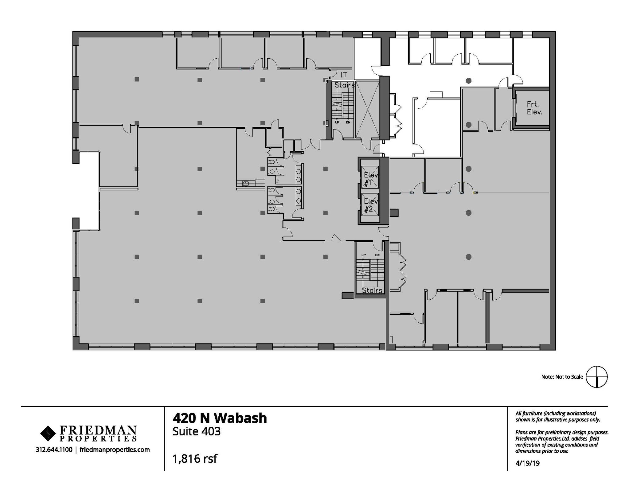 420 N Wabash Ave, Chicago, IL à louer Plan d’étage– Image 1 sur 2