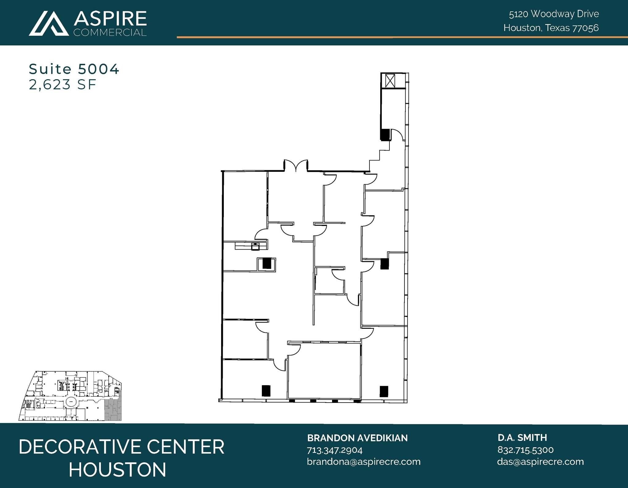 5120 Woodway Dr, Houston, TX à louer Plan d’étage– Image 1 sur 1