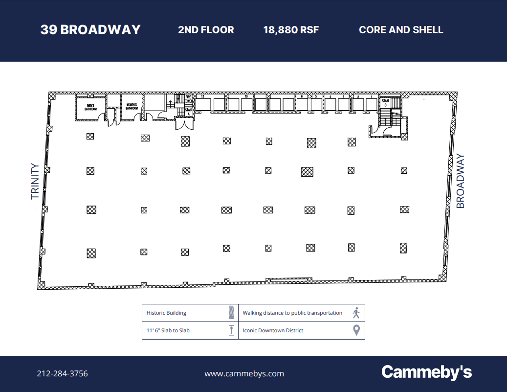 39 Broadway, New York, NY à louer Plan d’étage– Image 1 sur 1