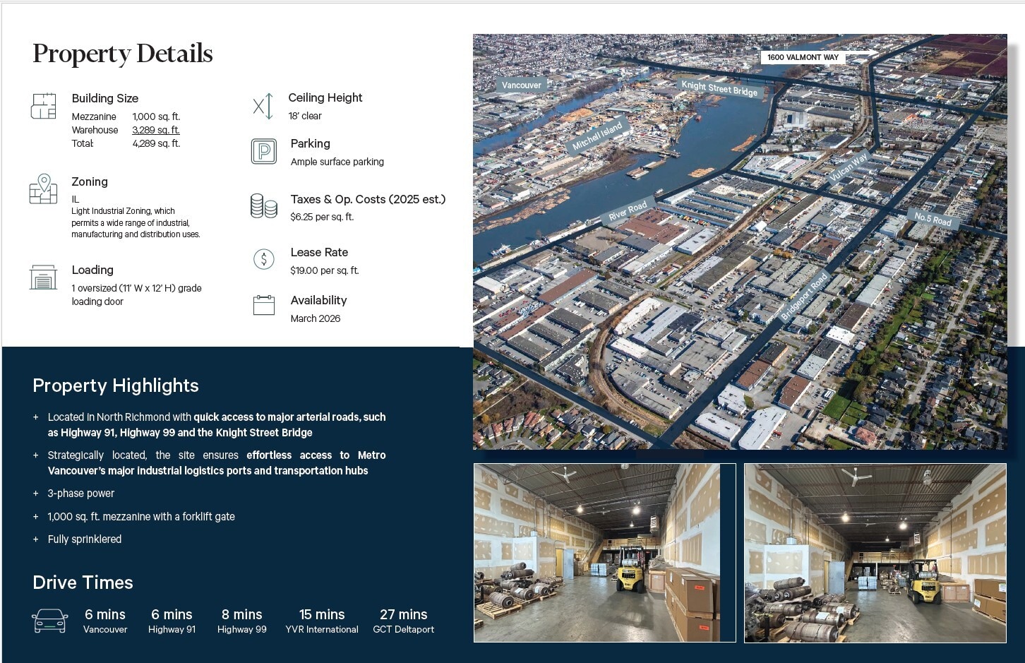 1600 Valmont Way, Richmond, BC à louer Photo intérieure– Image 1 sur 3