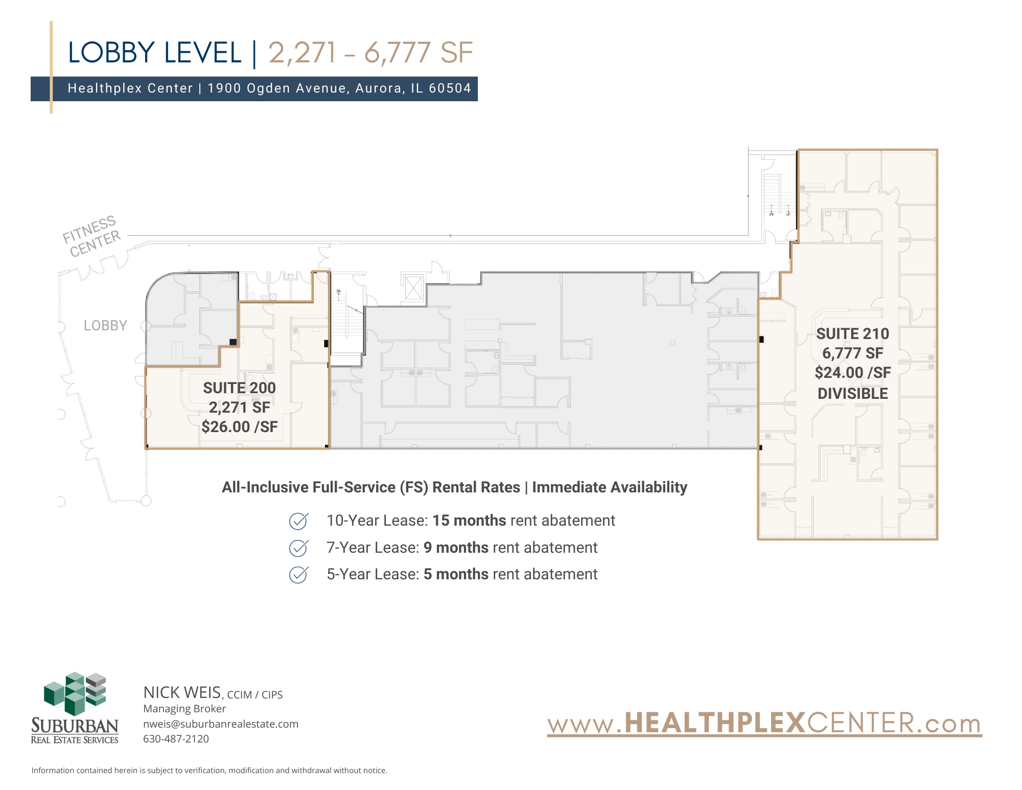1900 Ogden Ave, Aurora, IL à louer Plan d’étage– Image 1 sur 7