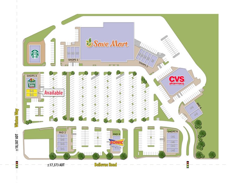 1831-1847 Bellevue Rd, Atwater, CA à louer - Plan de site – Image 2 sur 9