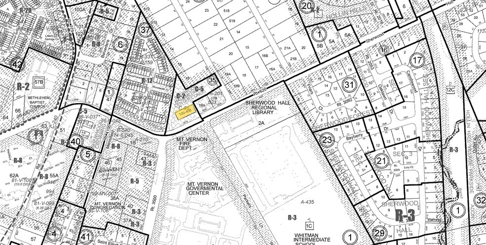 2616 Sherwood Hall Ln, Alexandria, VA à vendre - Plan cadastral – Image 3 sur 8