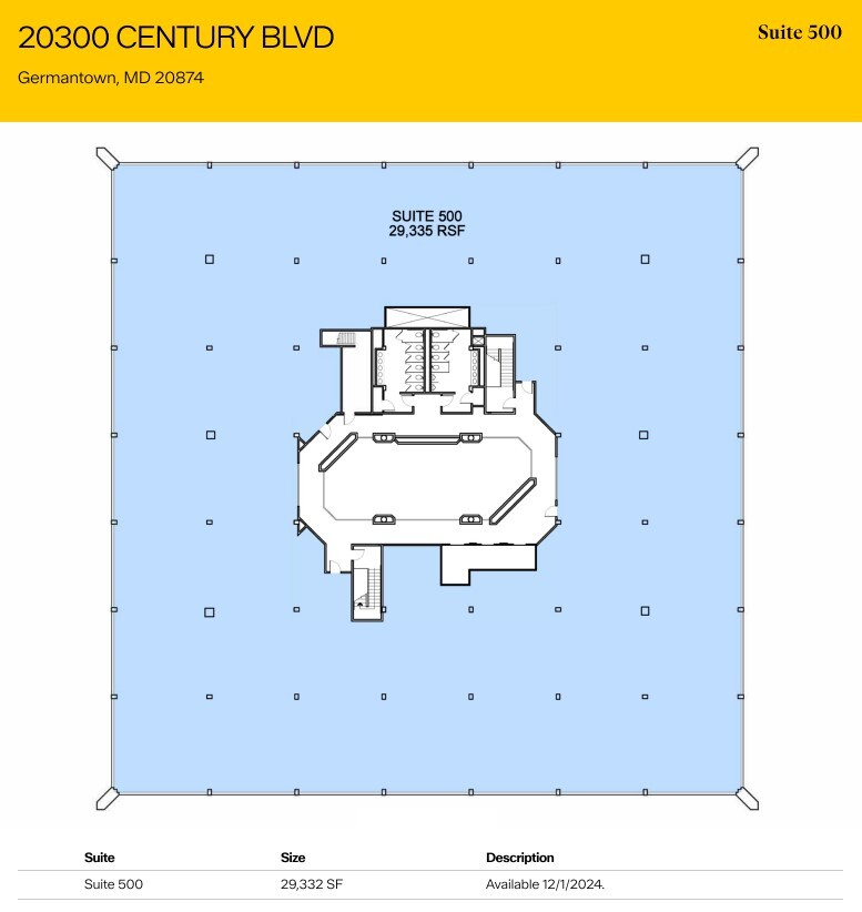 20300 Century Blvd, Germantown, MD à louer Plan d’étage– Image 1 sur 1