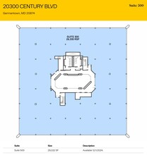 20300 Century Blvd, Germantown, MD à louer Plan d’étage– Image 1 sur 1